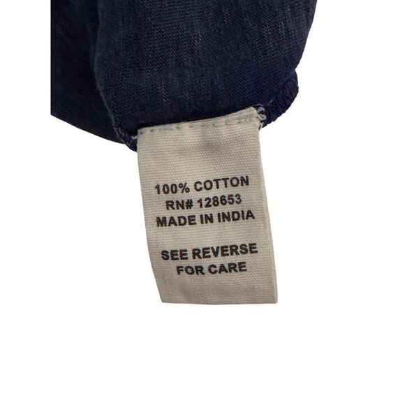 Joie Blue Lace Trim Cotton Top Small Long Sleeve Boho Peasant Tunic EUC - Picture 10 of 12